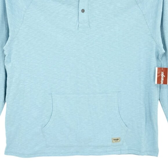 Wrangler Men's Pullover Blue Lightweight Hoodie Size 2XL Regular Fit NWT - Picture 5 of 11